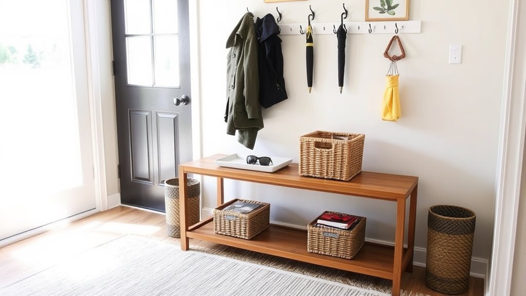 organized welcoming seasonal entryway