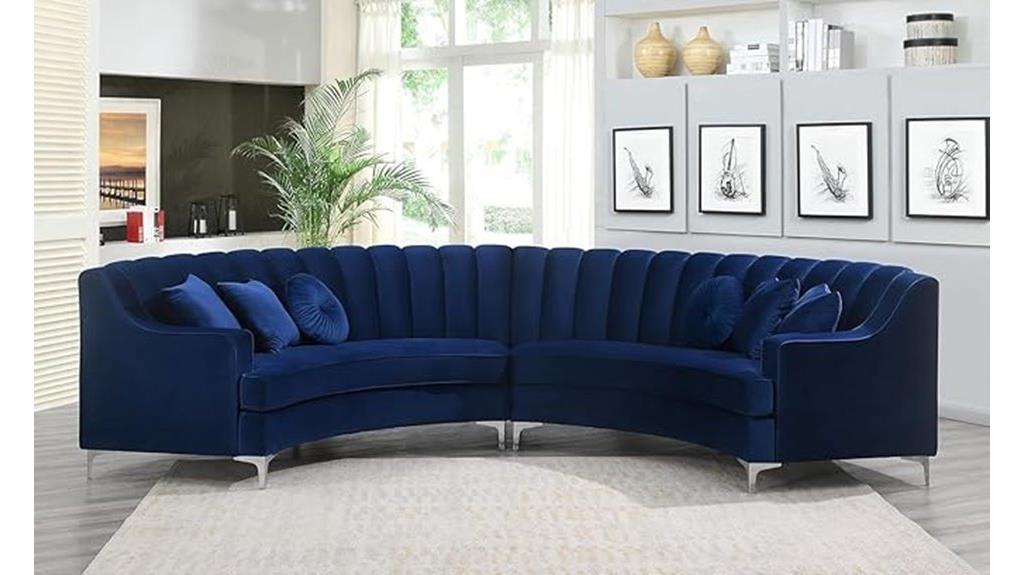 oversized velvet sectional sofa