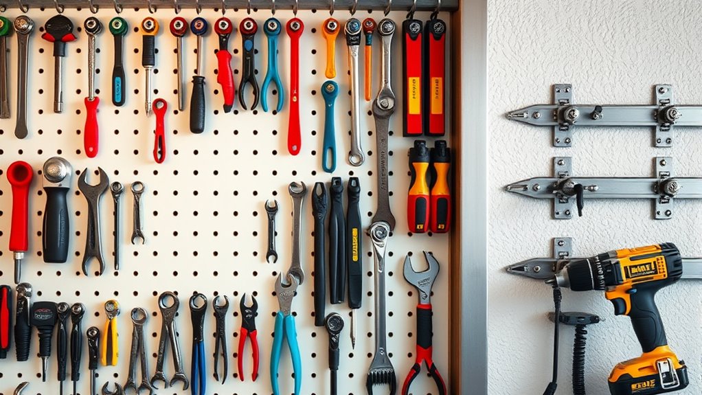 pegboard versus track storage