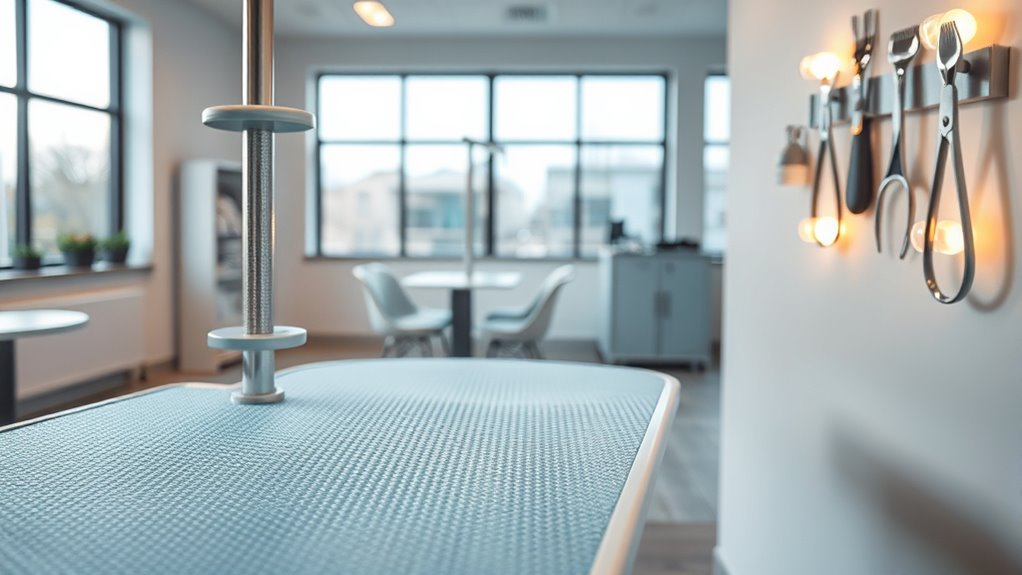 pet grooming table features