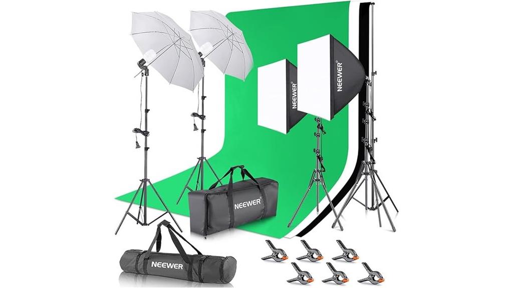 photography lighting with backdrops