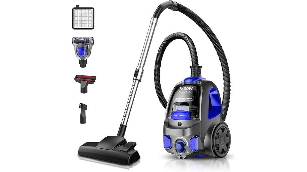 powerful cyclon bagless vacuum