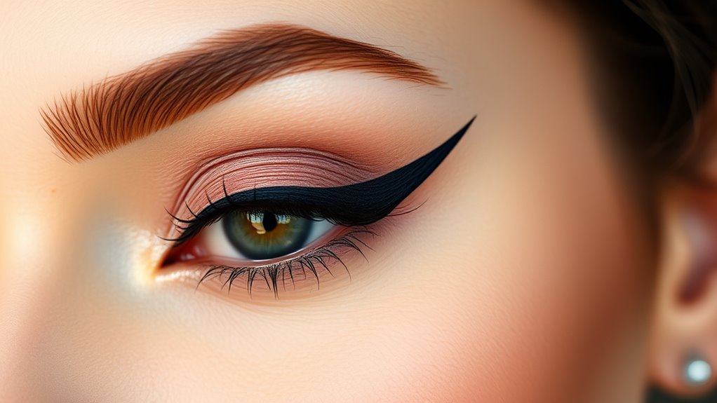 precise winged eyeliner tips