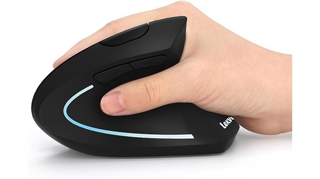 rechargeable vertical ergonomic mouse
