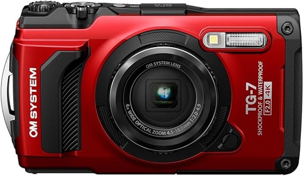 red olympus tough camera