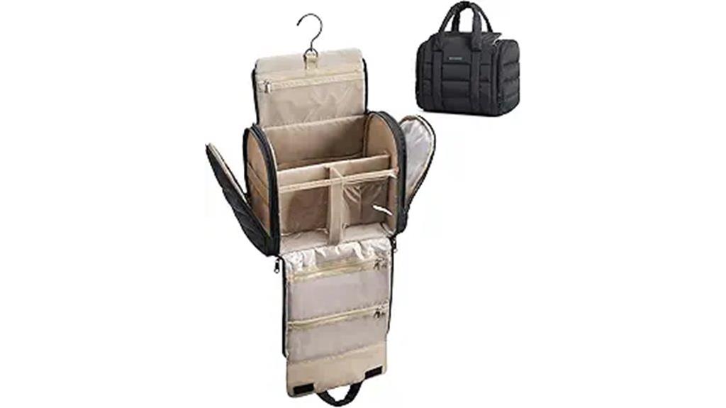 removable partition toiletry organizer