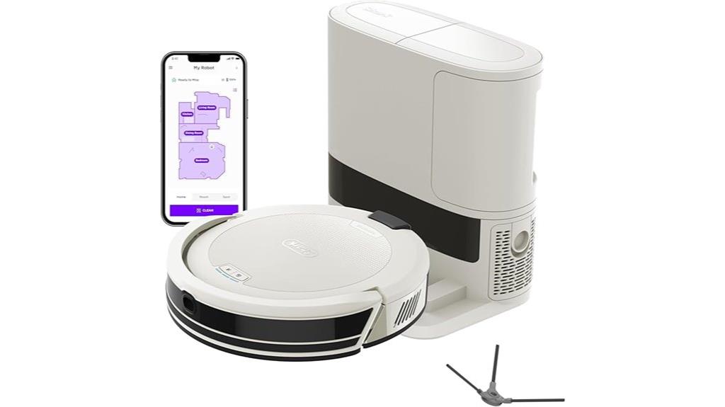 robot vacuum with self emptying base