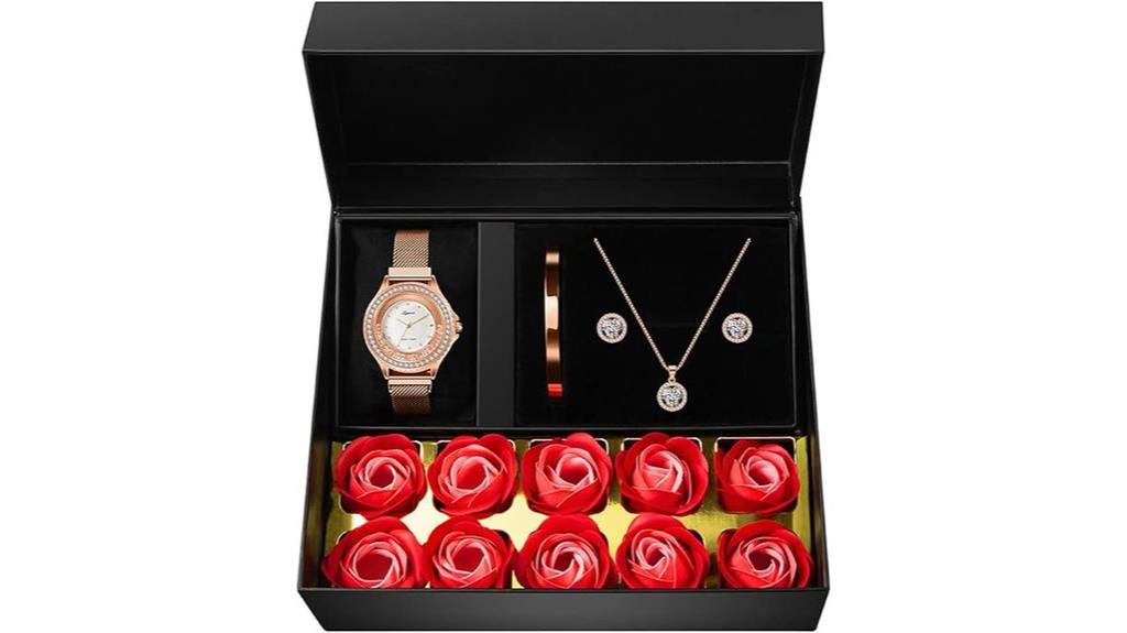 rose gold jewelry set
