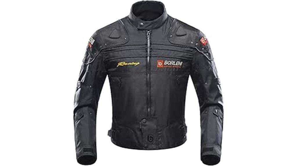 rugged motorcycle riding jacket