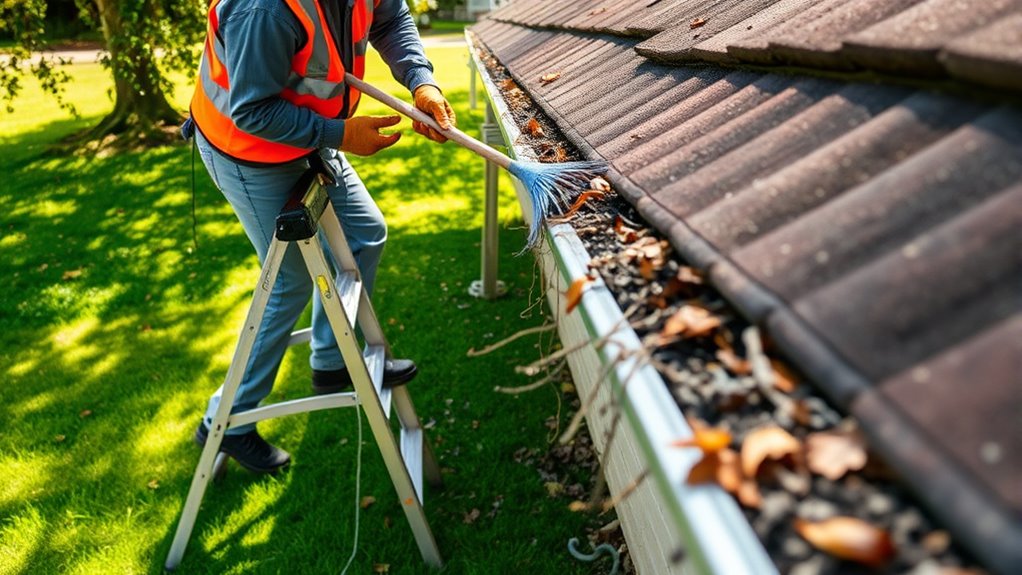 safety precautions for gutter cleaning