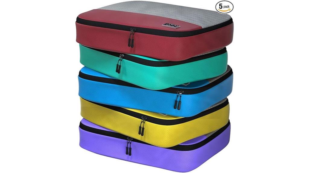 set of five spacious organizers