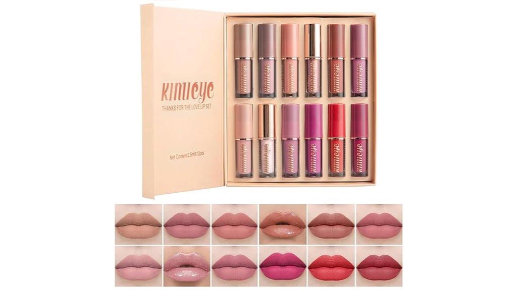 set of twelve velvet lipsticks