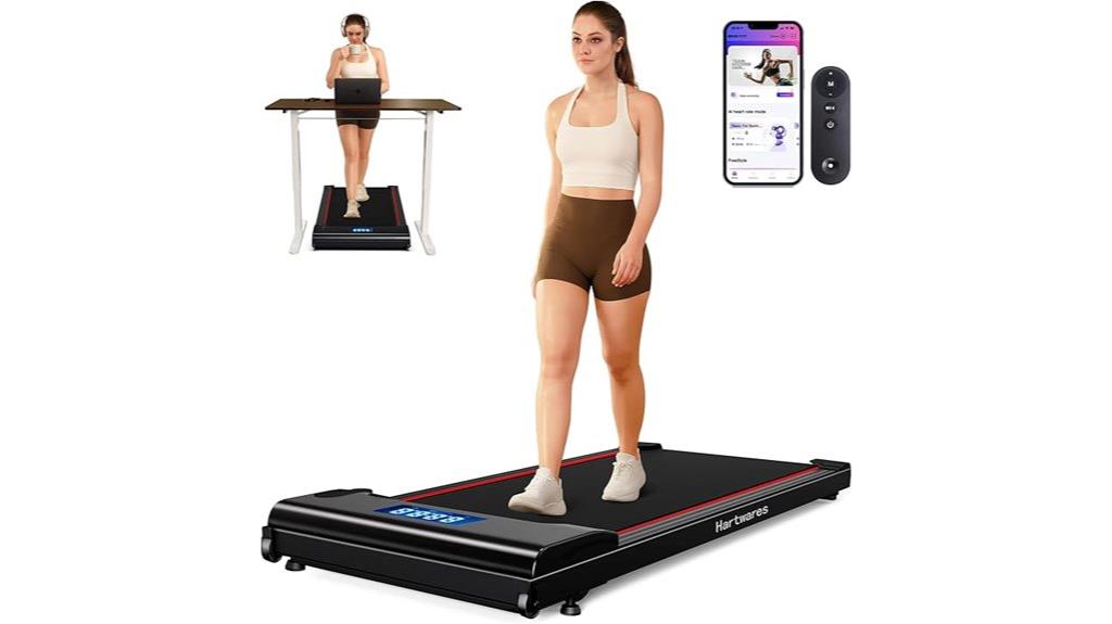 silent home treadmill with app