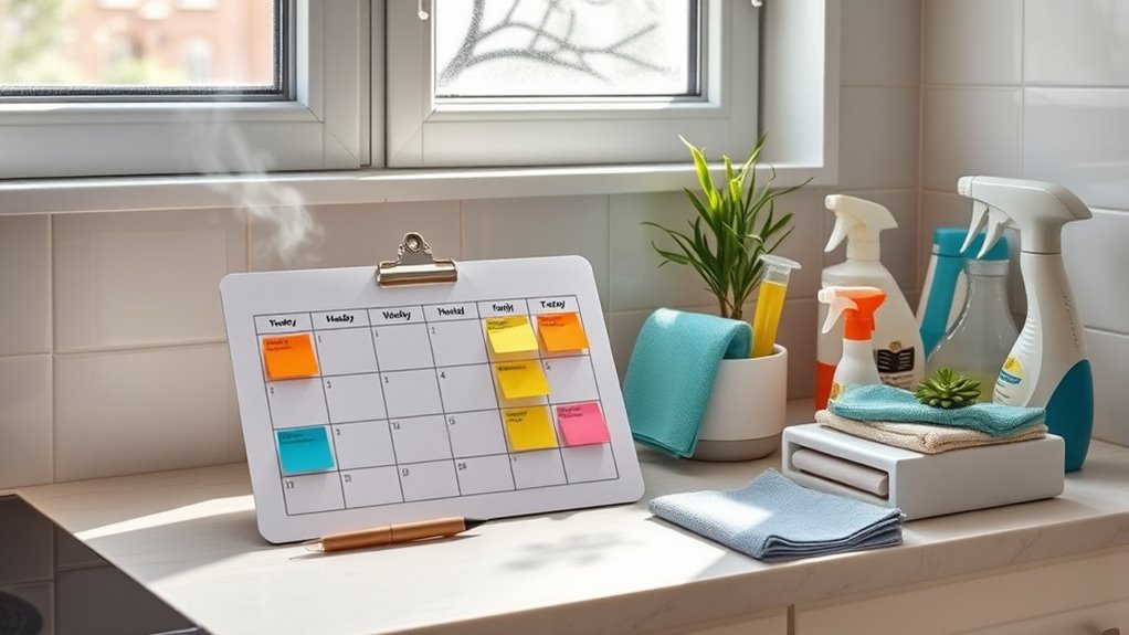 simple weekly cleaning schedule