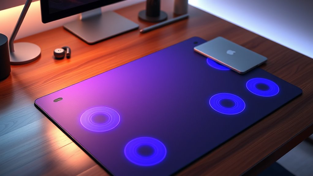 smart desk mats with wireless charging