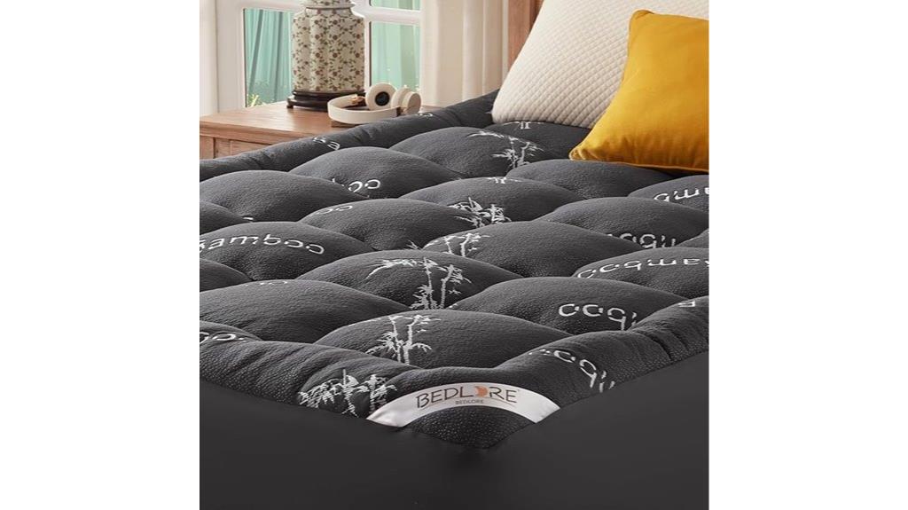 stretchable bamboo mattress topper