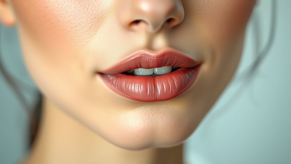 subtle lip line definition