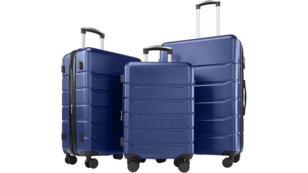 sweetcrispy 3 piece luggage set