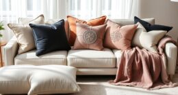 symmetrical decorative pillow setup