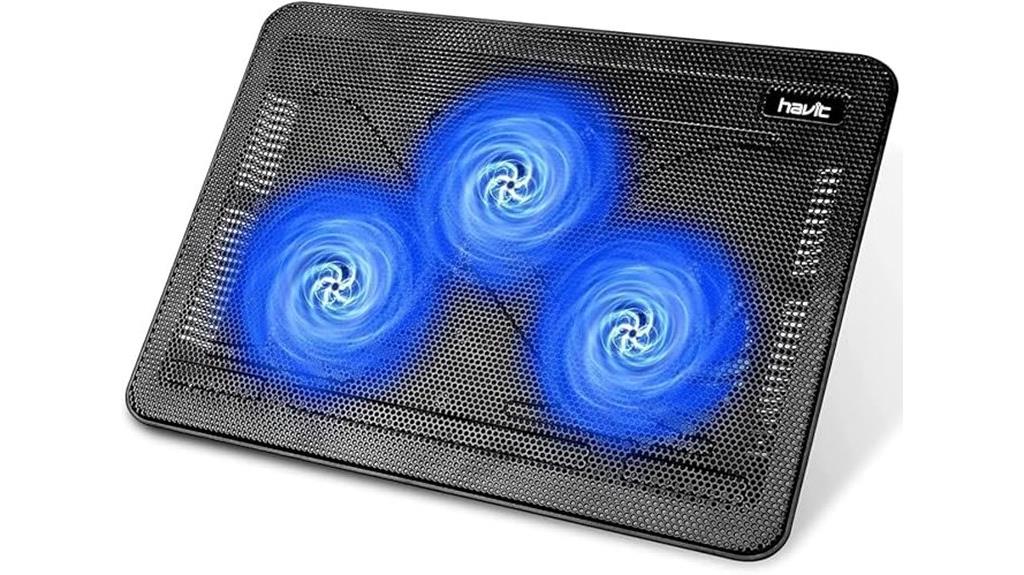 three fan cooling pad