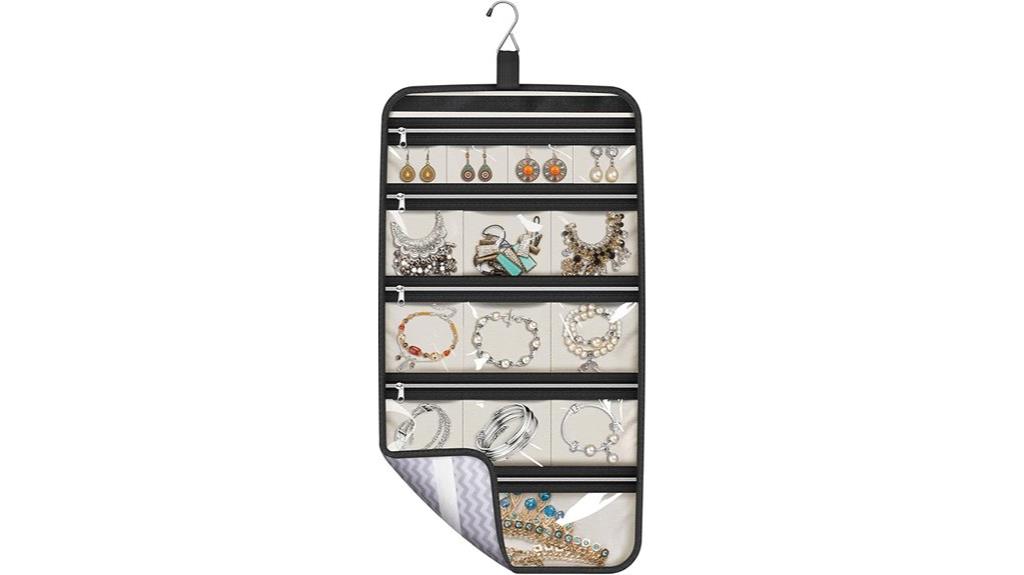 travel jewelry organizer with pockets