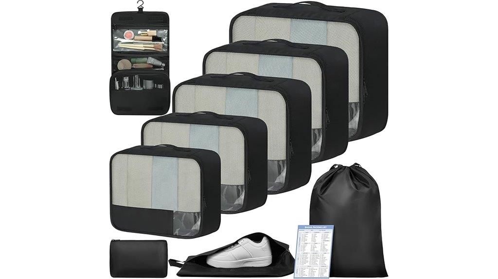 travel organizer cubes