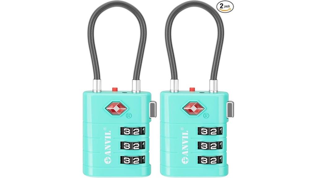tsa approved combination luggage locks
