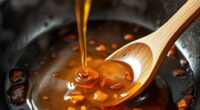 use liquid to loosen residue