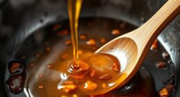 use liquid to loosen residue