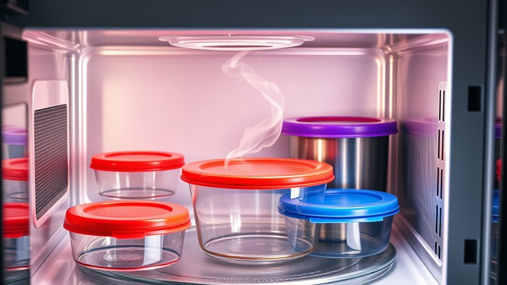 use microwave safe containers properly