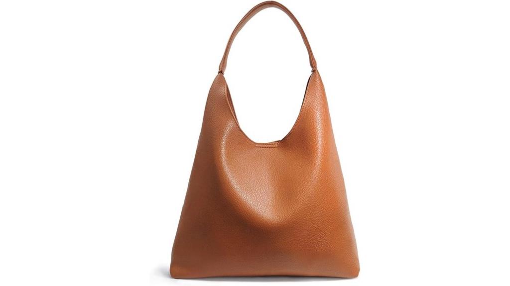 vegan leather slouchy tote