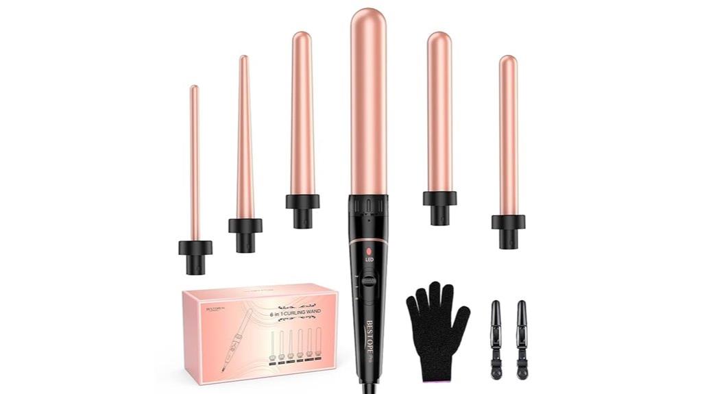 versatile six in one curling wand