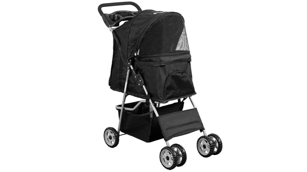vivo four wheel pet stroller