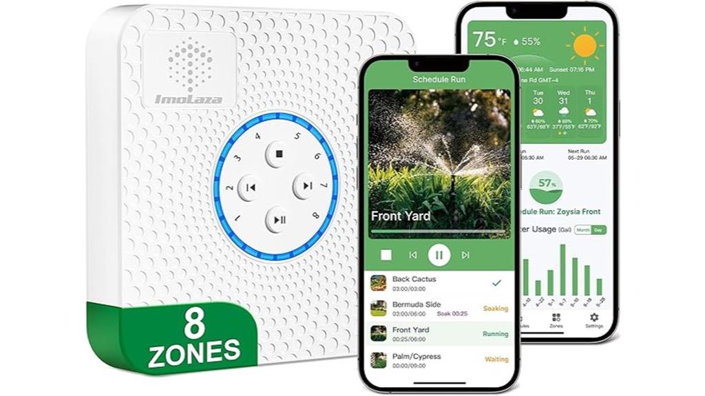 wifi enabled 8 zone sprinkler