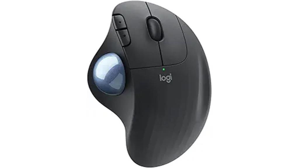 wireless black trackball mouse
