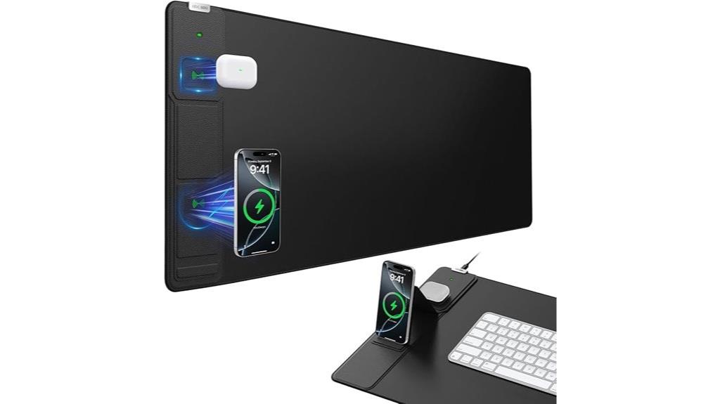 wireless charging desk mat