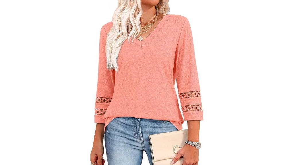 women s 3 4 sleeve blouses