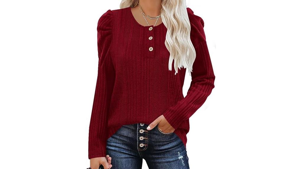women s puff sleeve tops