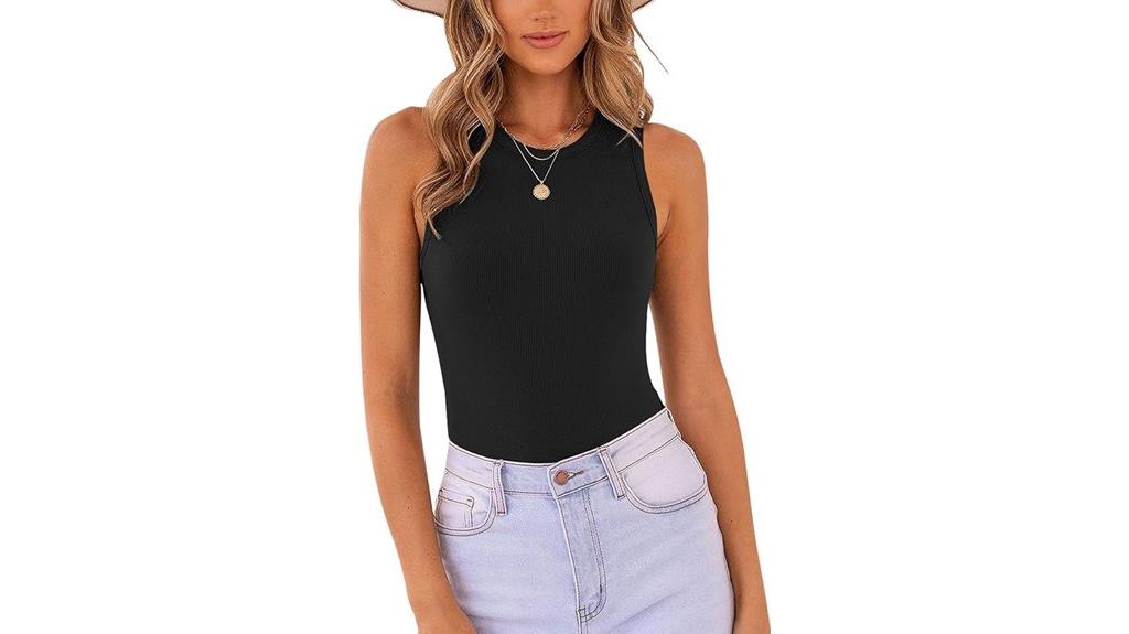 women s sleeveless racer bodysuit