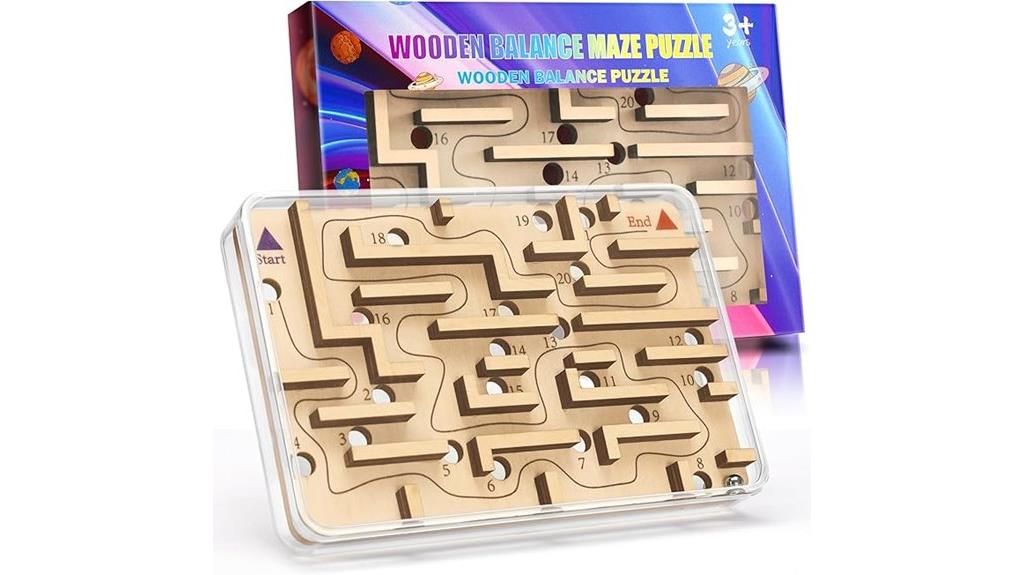 wooden maze puzzle game