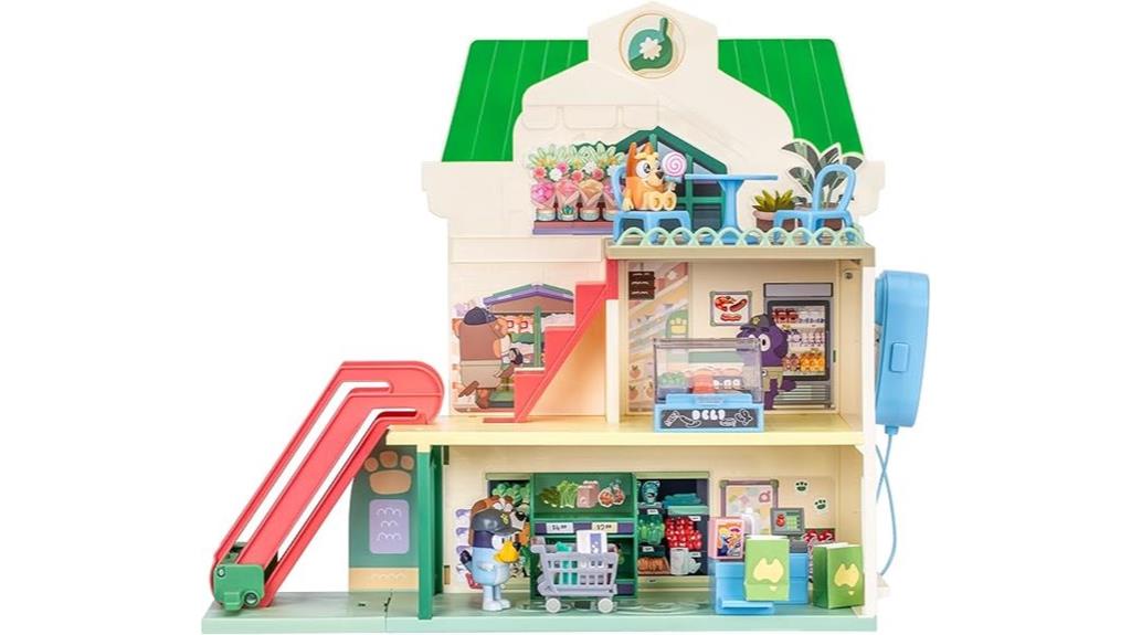 bluey supermarket playset with escalator