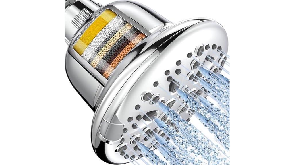 filtered high pressure shower head