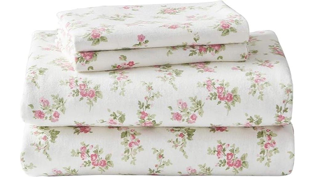 laura ashley queen flannel sheets