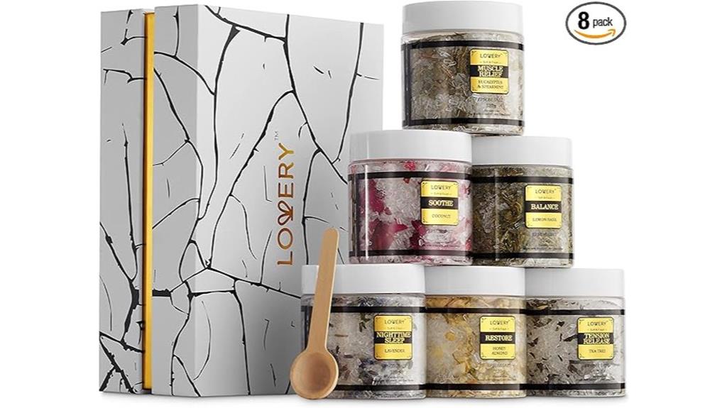 luxurious bath salts set