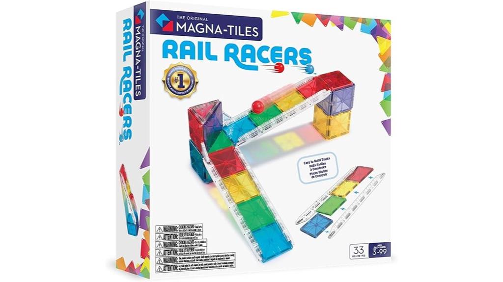 magnetic rail track set