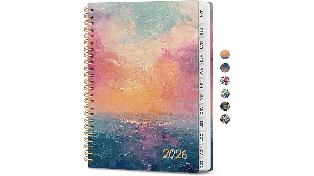 sunset themed women s planner