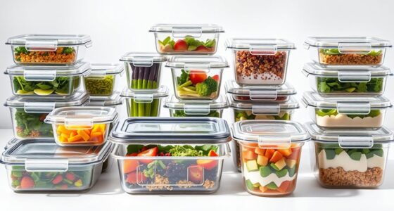 top glass meal storage