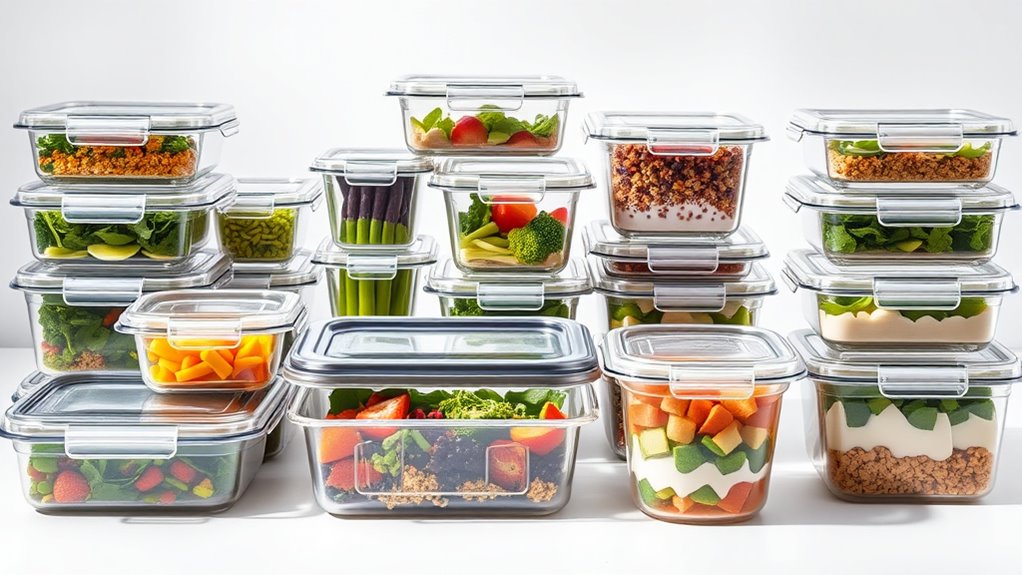 top glass meal storage