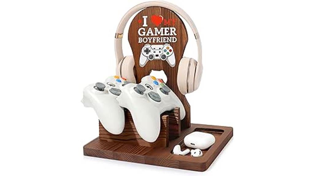 wooden headphone holder gift
