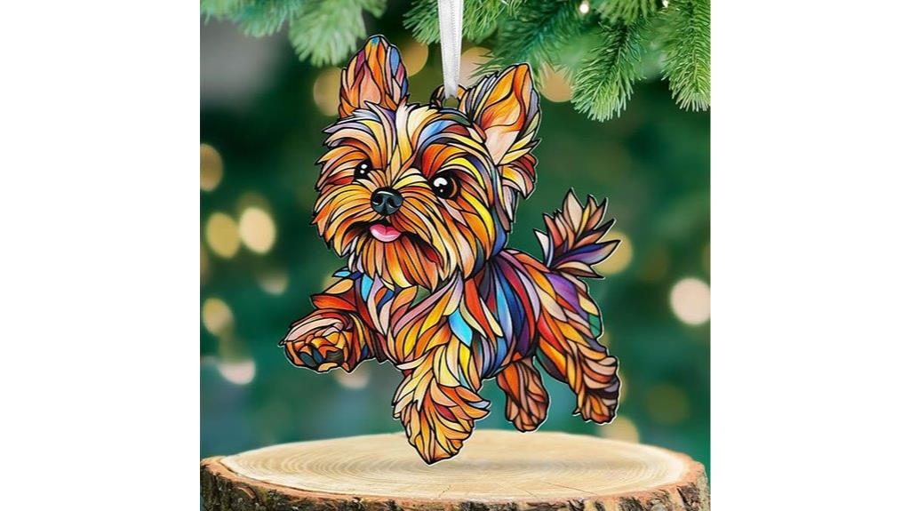 yorkie dog christmas ornaments